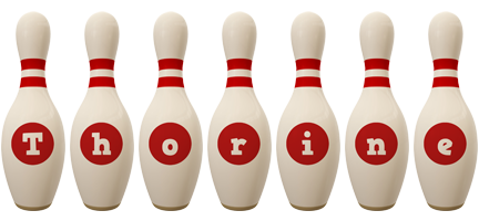 Thorine bowling-pin logo