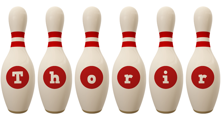 Thorir bowling-pin logo