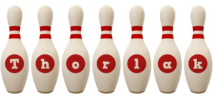 Thorlak bowling-pin logo