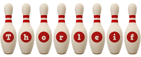Thorleif bowling-pin logo