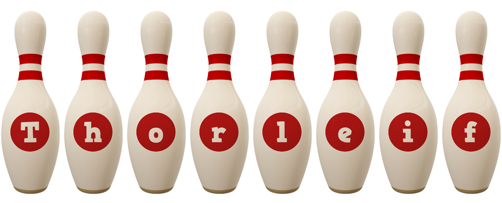Thorleif bowling-pin logo