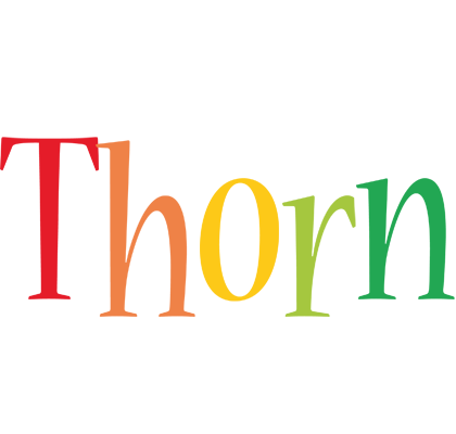 Thorn birthday logo