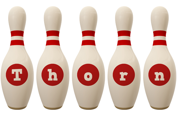 Thorn bowling-pin logo