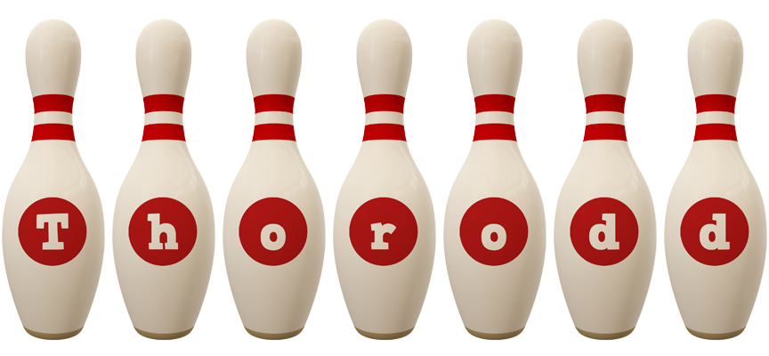 Thorodd bowling-pin logo