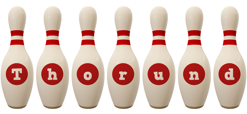 Thorund bowling-pin logo
