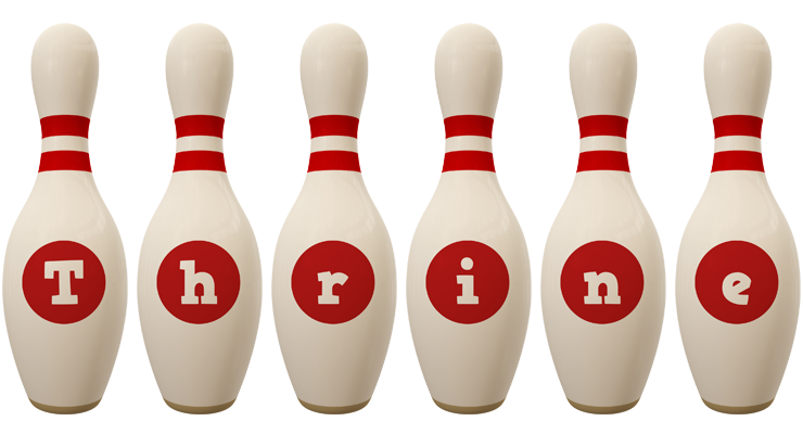 Thrine bowling-pin logo