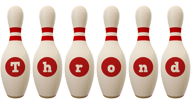Thrond bowling-pin logo