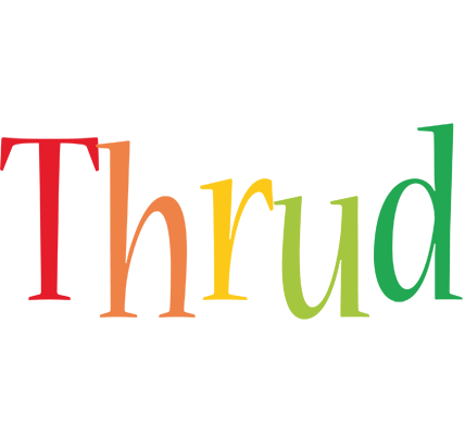 Thrud birthday logo