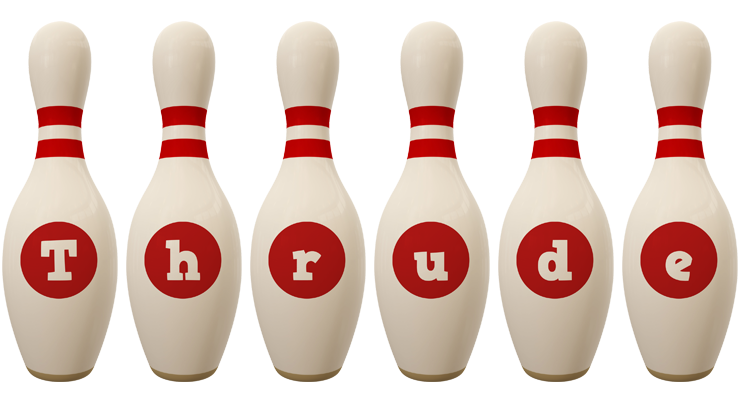 Thrude bowling-pin logo