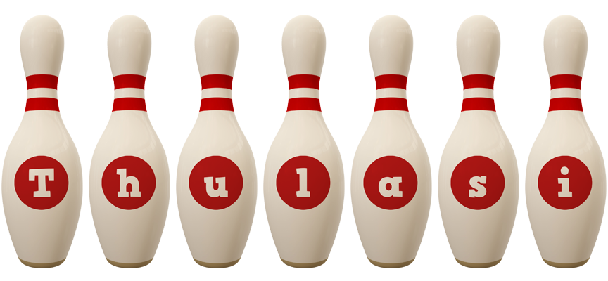 Thulasi bowling-pin logo