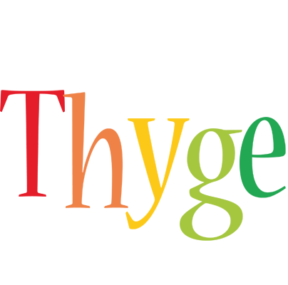 Thyge birthday logo
