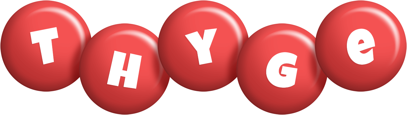 Thyge candy-red logo