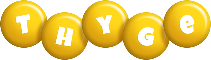 Thyge candy-yellow logo