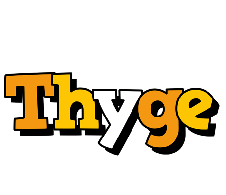 Thyge cartoon logo
