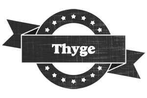 Thyge grunge logo