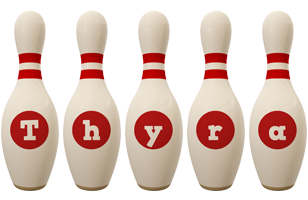 Thyra bowling-pin logo