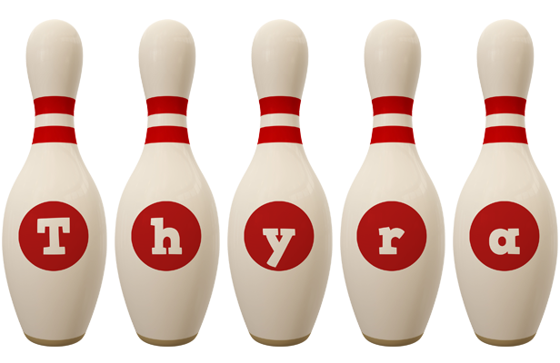 Thyra bowling-pin logo