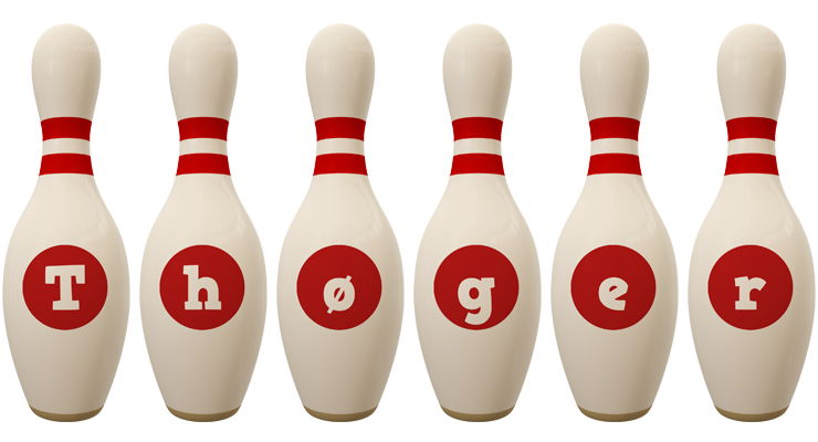 Thøger bowling-pin logo
