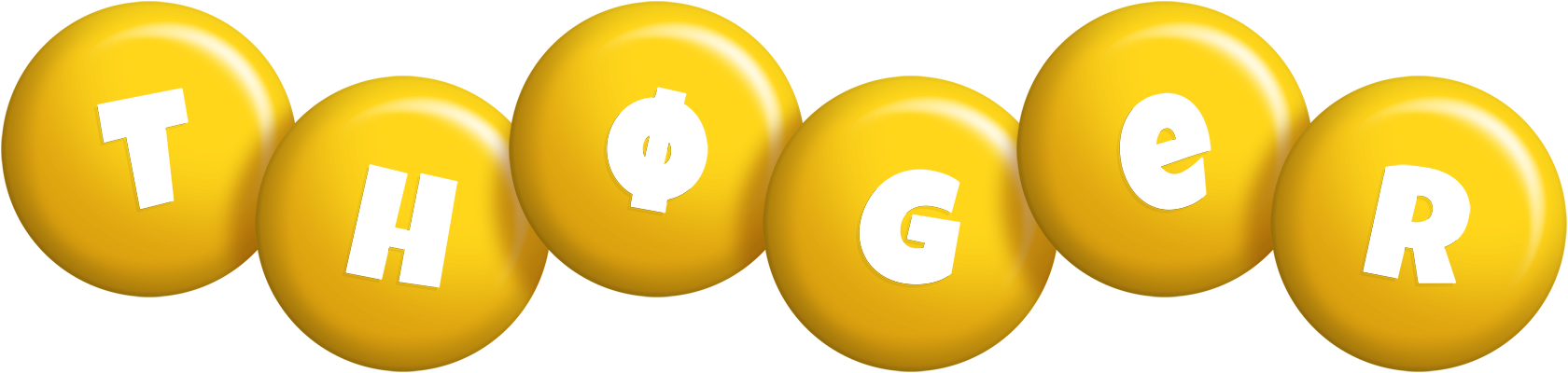 Thøger candy-yellow logo