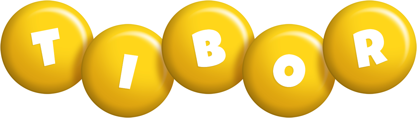 Tibor candy-yellow logo