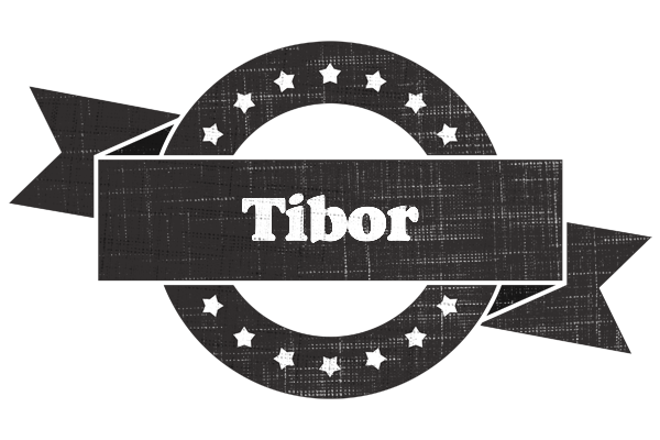 Tibor grunge logo