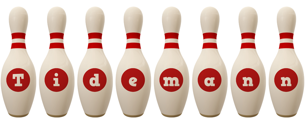 Tidemann bowling-pin logo