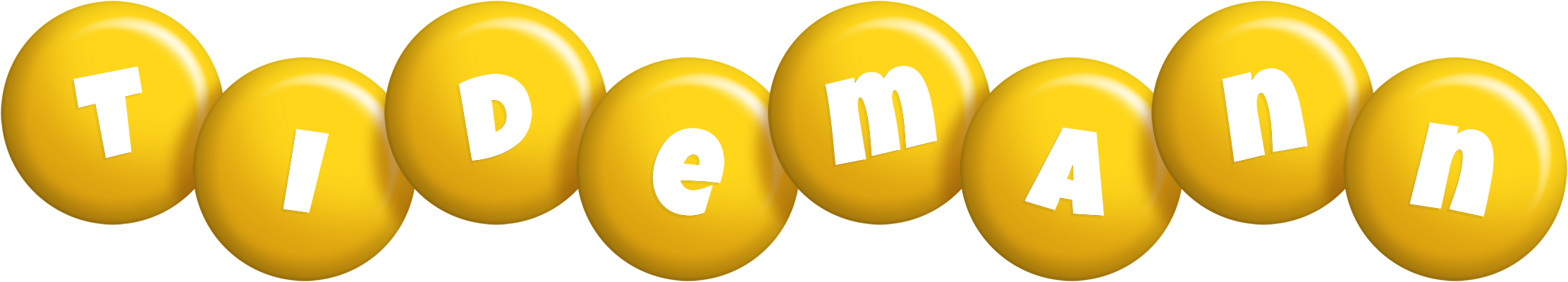 Tidemann candy-yellow logo