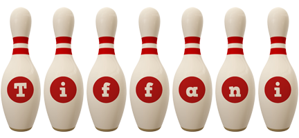 Tiffani bowling-pin logo