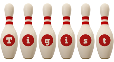 Tigist bowling-pin logo