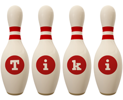 Tiki bowling-pin logo