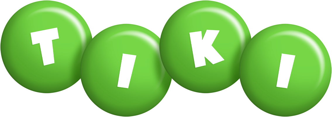 Tiki candy-green logo