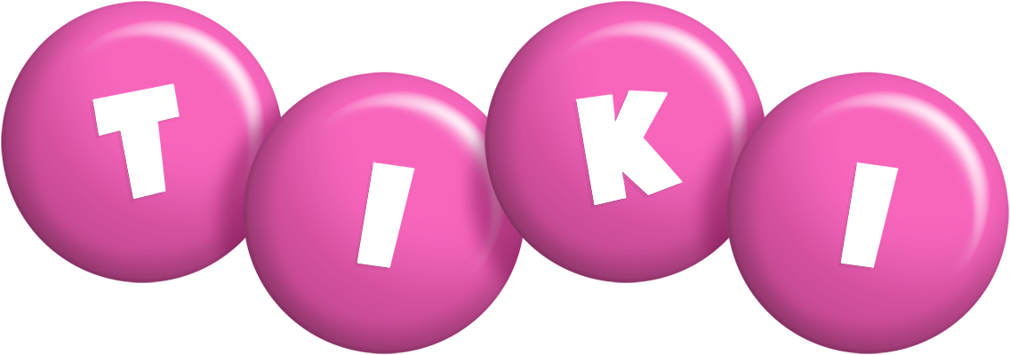 Tiki candy-pink logo