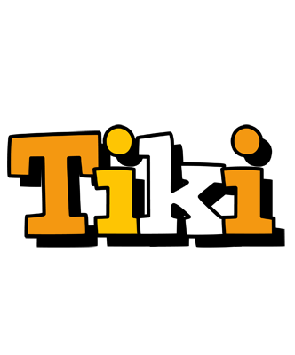 Tiki cartoon logo