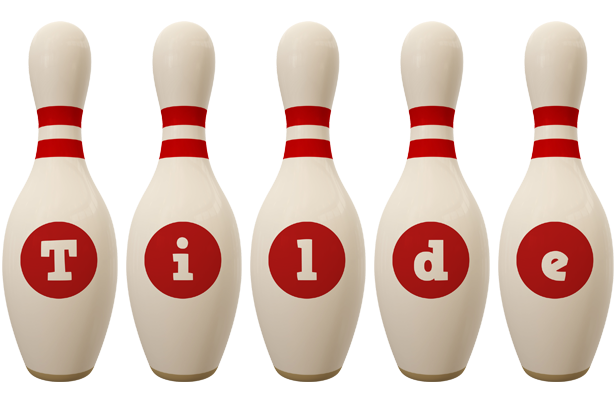 Tilde bowling-pin logo