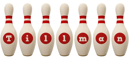 Tillman bowling-pin logo