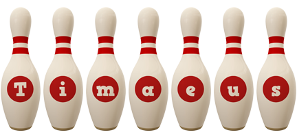 Timaeus bowling-pin logo