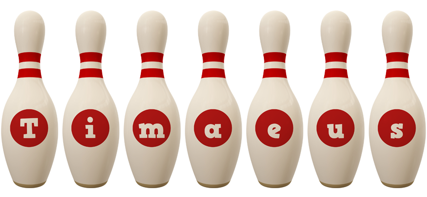 Timaeus bowling-pin logo