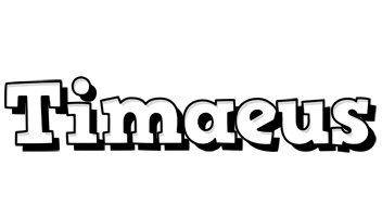 Timaeus snowing logo