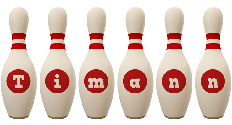 Timann bowling-pin logo