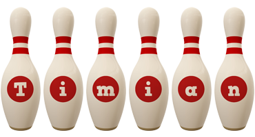 Timian bowling-pin logo