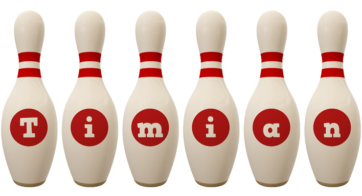 Timian bowling-pin logo
