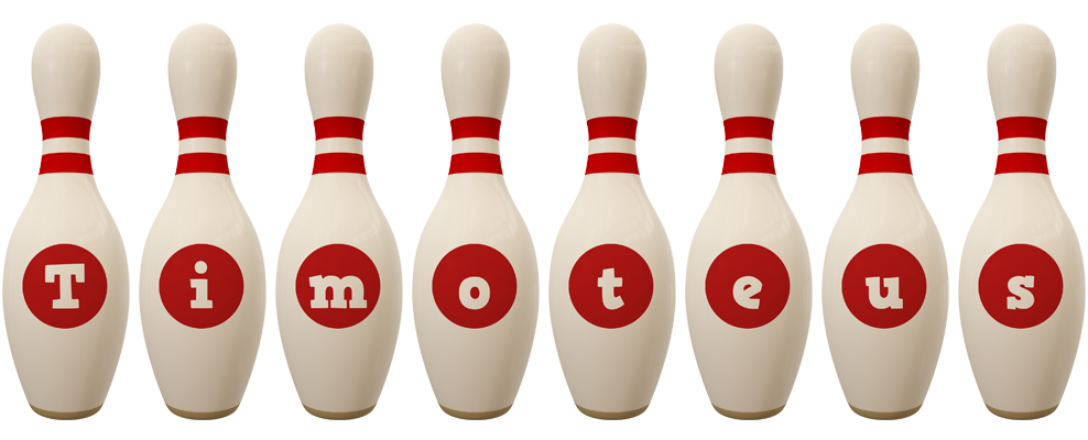 Timoteus bowling-pin logo