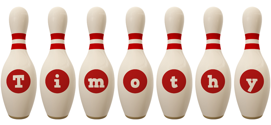 Timothy bowling-pin logo