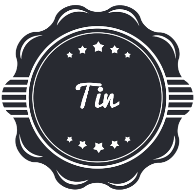 Tin badge logo