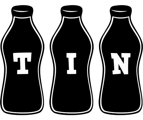 Tin bottle logo