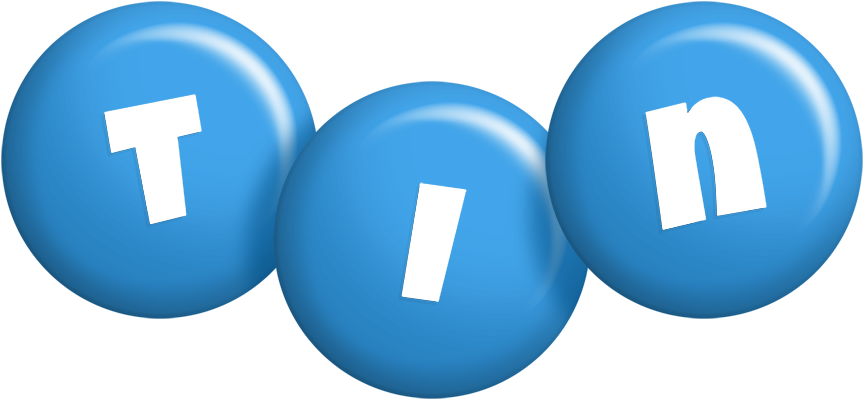 Tin candy-blue logo