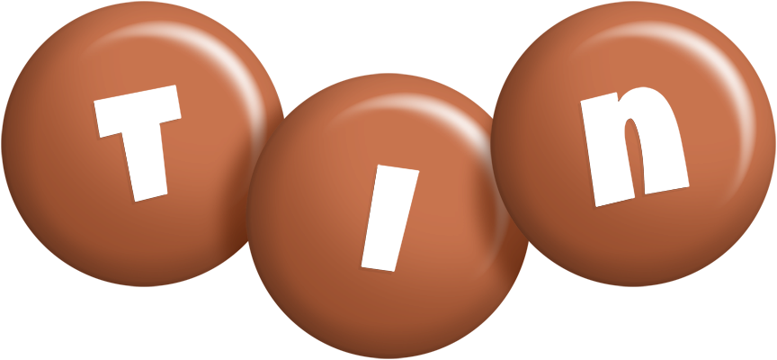 Tin candy-brown logo