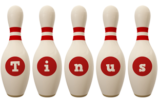 Tinus bowling-pin logo