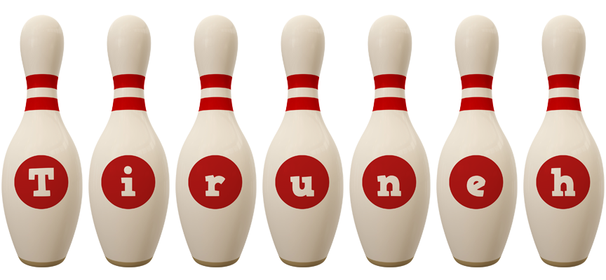 Tiruneh bowling-pin logo
