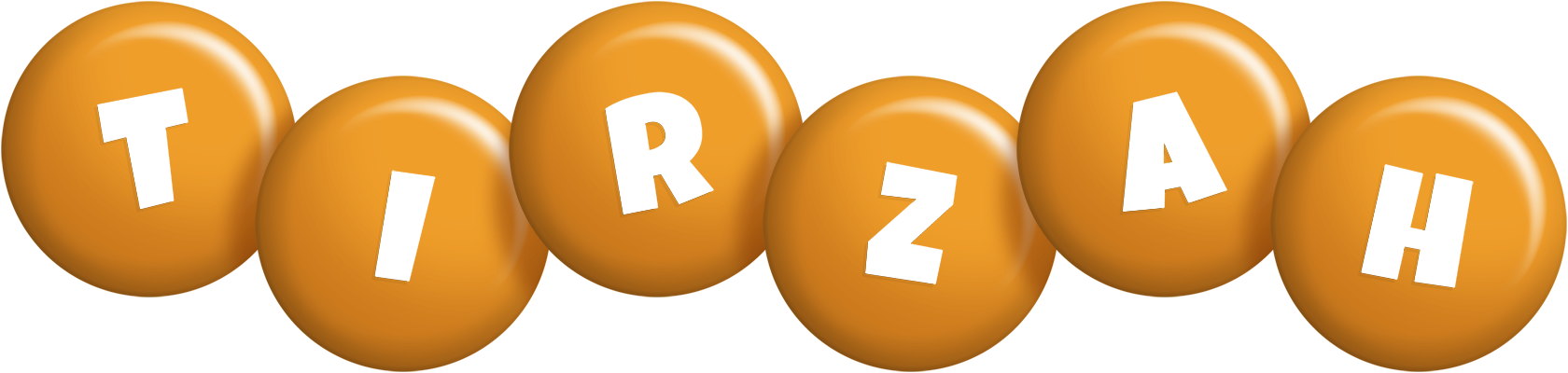 Tirzah candy-orange logo
